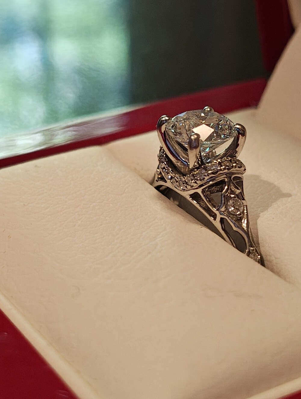 Size 7 Platinum Engagement Ring